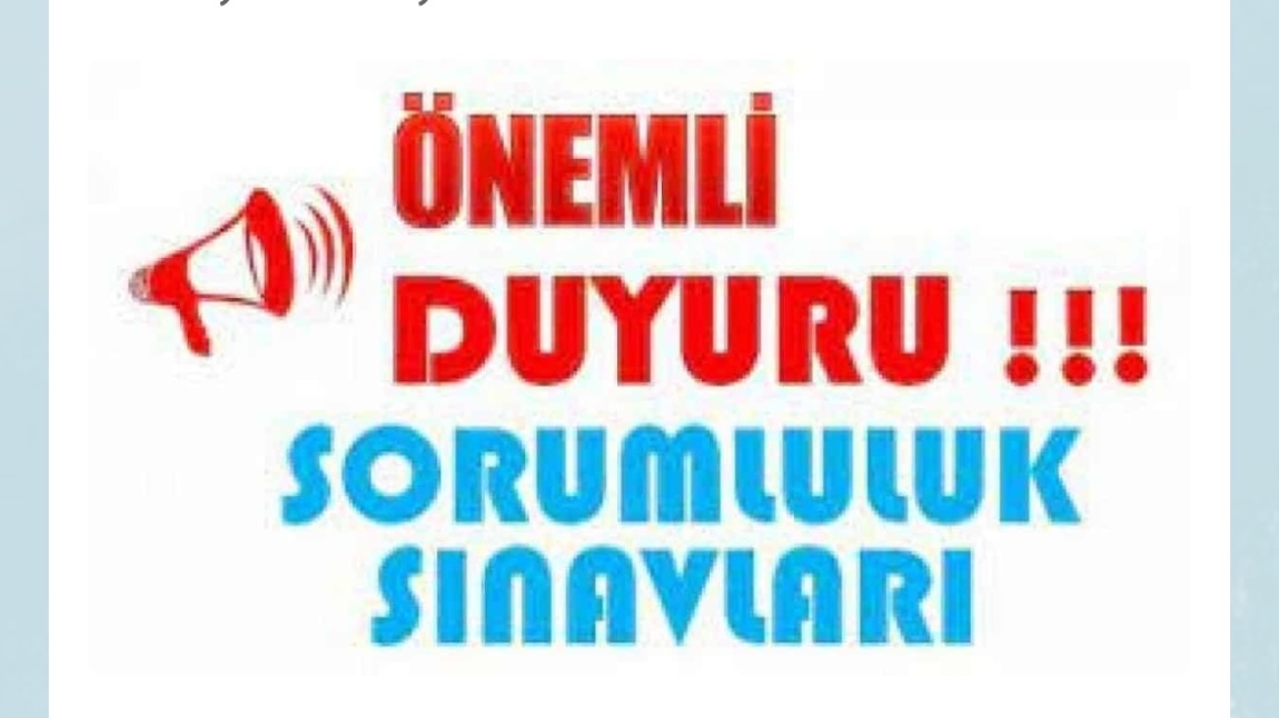 2024-2025 ŞUBAT AYI SORUMLULUK SINAVI PROGRAMI